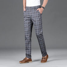 Load image into Gallery viewer, Luxury Brand Men&#39;s Stripe Plaid Casual Pants Men Army Green Four Seasons High Quality Business Trousers Men&#39;s Slim Straight Pant
