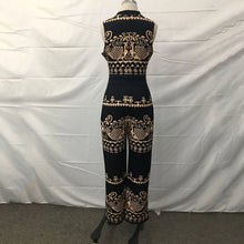 Load image into Gallery viewer, Elegant Women Wide Leg Long Juumpsuit 2024 Spring Summer Fashion Printed Sleeveless Casual Holiday Bodysuits Jumpsuits Trousers
