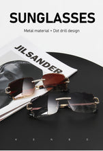 Load image into Gallery viewer, Fashion Rimless Square Sunglasses Vintage Diamond Brand Design Cut Lens Sun Glasses Men Women Metal Frame Luxury UV400 Eyewear
