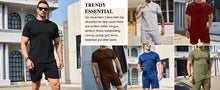 Load image into Gallery viewer, 2025 boutique men&#39;s shorts suit 2 piece clothing fashion summer casual sportswear and shorts suit
