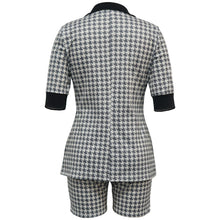 Load image into Gallery viewer, Women Two Piece Sets Outfits Elegant Tweed Slim Shorts Short Coat Tops Lady Clothes Formal Business Office Work Suits
