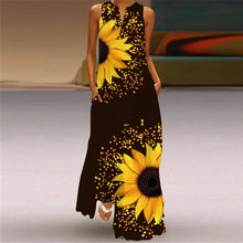 Load image into Gallery viewer, Vintage Maxi Dress Women Summer Loose Sleeveless Long Dresses Elegant Lady V Neck Pocket Boho Beach Sundress Vestidos Plus Size
