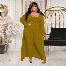 Load image into Gallery viewer, Plus Size L-5XL Women&#39;s Casual Set Long-sleeved Jacket Pants Undershirt 3 Piece Suit Knitwear Tracksuits Sweatsuits Outfits
