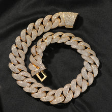 Load image into Gallery viewer, THE BLING KING Heavy 24mm Bubble Cuban Link Necklace For Men Micro Paved Cubic Zirconia Chain Deluxe Choker Rock Hip Hop Jewelry

