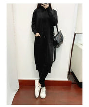 Load image into Gallery viewer, Fashion Women Sweater 3 Piece Set Tracksuit Spring Autumn Long Cardigan Coat + Half Turtleneck Vest + Pants Knitted Suits Outfit
