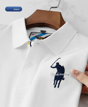 Load image into Gallery viewer, Luxury Embroidery Men's Polo Shirt Summer Thin Breathable 100%Cotton Black Navy Blue Lapel Short-Sleeved Tops Brand Clothing
