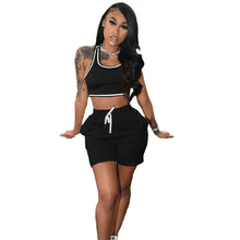 Load image into Gallery viewer, Casual Workout Sets 2 Piece Outfits for Women 2025 Sport Crop Tank Top High Waist Yoga Shorts Leggings Lounge Wear Tracksuit
