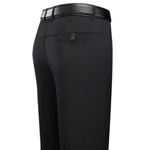 Load image into Gallery viewer, Mens Trousers Business Casual Pants Summer Autumn Dress Straight Pants Elastic Black Grey Loose Formal Pants
