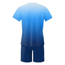 Load image into Gallery viewer, Men&#39;S Summer Suit Short-Sleeved T-Shirt Top Loose Shorts Pure Cotton Letter Print Round Neck Outdoor Breathable Casual Men Wear
