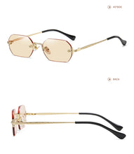 Load image into Gallery viewer, Vintage Rimless Polygon Sunglasses Women Men Luxury Brand Designer Popular Travel Small Frame Sun Glasses Ladies
