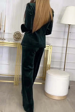 Load image into Gallery viewer, 2025 High-grade Velvet Suit Elegant Office Ladies 2pc Sets Double Breasted Blazer Straight Pant Fashionl Commuter Women Clothing
