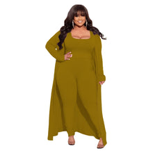 Load image into Gallery viewer, Plus Size L-5XL Women&#39;s Casual Set Long-sleeved Jacket Pants Undershirt 3 Piece Suit Knitwear Tracksuits Sweatsuits Outfits
