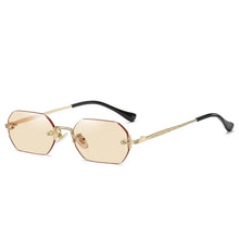 Load image into Gallery viewer, Vintage Rimless Polygon Sunglasses Women Men Luxury Brand Designer Popular Travel Small Frame Sun Glasses Ladies
