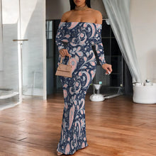 Load image into Gallery viewer, Women&#39;s Fall Off Shoulder Bodycon Dress Formal Long Sleeve Elegant Cocktail Party Maxi Dress Wedding Guest Dresses
