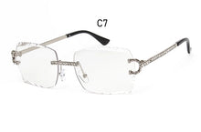 Load image into Gallery viewer, Fashion Rimless Square Sunglasses Vintage Diamond Brand Design Cut Lens Sun Glasses Men Women Metal Frame Luxury UV400 Eyewear

