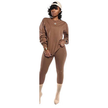 Load image into Gallery viewer, two piece set women 2 piece set stacked leggings clothes for women outfits stacked pants tracksuit female fall clothes
