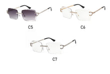 Load image into Gallery viewer, Fashion Rimless Square Sunglasses Vintage Diamond Brand Design Cut Lens Sun Glasses Men Women Metal Frame Luxury UV400 Eyewear
