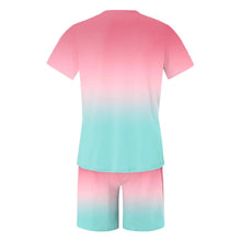 Load image into Gallery viewer, Men&#39;S Summer Suit Short-Sleeved T-Shirt Top Loose Shorts Pure Cotton Letter Print Round Neck Outdoor Breathable Casual Men Wear
