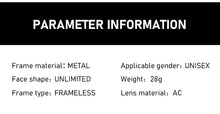 Load image into Gallery viewer, Fashion Rimless Square Sunglasses Vintage Diamond Brand Design Cut Lens Sun Glasses Men Women Metal Frame Luxury UV400 Eyewear
