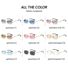 Load image into Gallery viewer, Vintage Rimless Polygon Sunglasses Women Men Luxury Brand Designer Popular Travel Small Frame Sun Glasses Ladies
