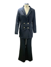 Load image into Gallery viewer, Autumn Winter 2 Piece Outfits for Women Blazer Jackets High Waisted Straight Leg Pants Suits Set Business Casual Office
