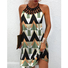 Load image into Gallery viewer, 2024 Women Elegant Dress Loose Casual Short Dress Hollow Out Floral Print Round Neck Ladies Summer Dress 2022
