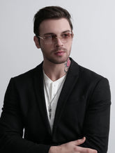 Load image into Gallery viewer, Ruiao Luxury high quality rimless diamond cut nylon lens UV400 Sunglasses fashion square metal legs glasses for men women
