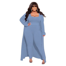 Load image into Gallery viewer, Plus Size L-5XL Women&#39;s Casual Set Long-sleeved Jacket Pants Undershirt 3 Piece Suit Knitwear Tracksuits Sweatsuits Outfits

