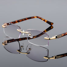 Load image into Gallery viewer, BEGREAT Luxury Designer Reading Glasses Rimless Diamond Cutting Frame Square Reader Glasses Men Women Presbyopia Anti-blue Light
