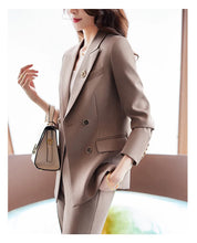 Load image into Gallery viewer, High Quality Fabric Women Formal Business Suits with Pants and Jackets Coat OL Style Elegant Professional Pantsuits Trousers Set
