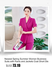 Load image into Gallery viewer, High Quality Fabric Women Formal Business Suits with Pants and Jackets Coat OL Style Elegant Professional Pantsuits Trousers Set

