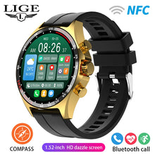 Load image into Gallery viewer, LIGE New GPS Smart Watch Men Outdoor Compass Sport Fitness Bracelet Bluetooth Call Clock Waterproof NFC Steel Smartwatch For Men
