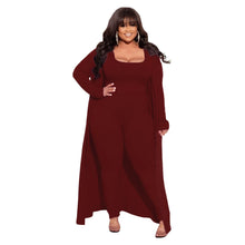 Load image into Gallery viewer, Plus Size L-5XL Women&#39;s Casual Set Long-sleeved Jacket Pants Undershirt 3 Piece Suit Knitwear Tracksuits Sweatsuits Outfits
