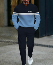 Load image into Gallery viewer, 2025 New 3D Printed Half Zipper Men Long Sleeve Long Pants Set Zipper Closure Comfortable Fit Fashion Casual Outfit
