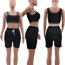 Load image into Gallery viewer, Casual Workout Sets 2 Piece Outfits for Women 2025 Sport Crop Tank Top High Waist Yoga Shorts Leggings Lounge Wear Tracksuit
