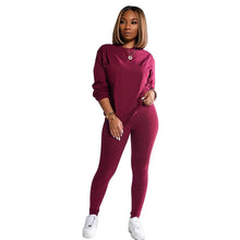 Load image into Gallery viewer, two piece set women 2 piece set stacked leggings clothes for women outfits stacked pants tracksuit female fall clothes
