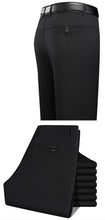 Load image into Gallery viewer, Mens Trousers Business Casual Pants Summer Autumn Dress Straight Pants Elastic Black Grey Loose Formal Pants
