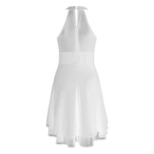 Load image into Gallery viewer, Summer Elegant Women Dresses High Waist Sexy Cropped Layered Solid Halter Dress Ladies Casual Sleeveless Chiffon Party Dress
