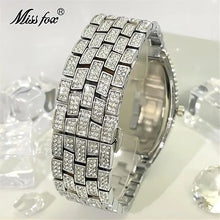 Load image into Gallery viewer, Luxury Gold Watches Men Brand MISSFOX Fashion Hip Hop lce Diamond Sun Pattern Literal Quartz Wristwatch Male Dropshipping Hot
