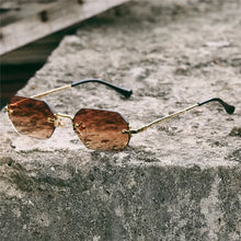 Load image into Gallery viewer, Vintage Rimless Polygon Sunglasses Women Men Luxury Brand Designer Popular Travel Small Frame Sun Glasses Ladies
