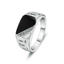 Load image into Gallery viewer, New 2023 Metal Glossy Rings for Men Geometric Width Signet Square Finger Punk Style Fashion Ring Jewelry Accessories Whole Sale
