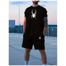 Load image into Gallery viewer, Men&#39;s summer T-shirt set, fashionable sportswear, men&#39;s short sleeved T-shirt, sports shorts two-piece set, men&#39;s casual jogging
