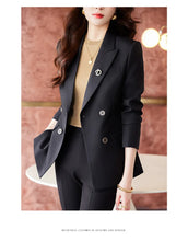 Load image into Gallery viewer, High Quality Fabric Women Formal Business Suits with Pants and Jackets Coat OL Style Elegant Professional Pantsuits Trousers Set
