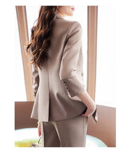 Load image into Gallery viewer, High Quality Fabric Women Formal Business Suits with Pants and Jackets Coat OL Style Elegant Professional Pantsuits Trousers Set
