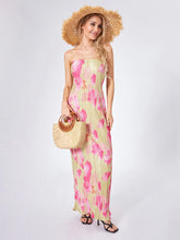 Load image into Gallery viewer, Elegant Floral Print Maxi Dress with Off Shoulder Design and Sleeveless Silhouette for Women s Evening Wear
