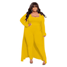 Load image into Gallery viewer, Plus Size L-5XL Women&#39;s Casual Set Long-sleeved Jacket Pants Undershirt 3 Piece Suit Knitwear Tracksuits Sweatsuits Outfits
