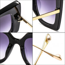 Load image into Gallery viewer, SHAUNA Fashion Venetian Pearl Overize Square Sunglasses Retro Women Anti-Blue Light Glasses Frame
