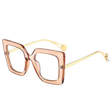 Load image into Gallery viewer, SHAUNA Fashion Venetian Pearl Overize Square Sunglasses Retro Women Anti-Blue Light Glasses Frame
