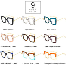 Load image into Gallery viewer, SHAUNA Fashion Venetian Pearl Overize Square Sunglasses Retro Women Anti-Blue Light Glasses Frame
