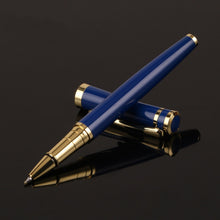Load image into Gallery viewer, Luxury Metal Silver Black Signature Ballpoint Pens for Business Writing Office Supplies Stationery Customized Logo Name Gift
